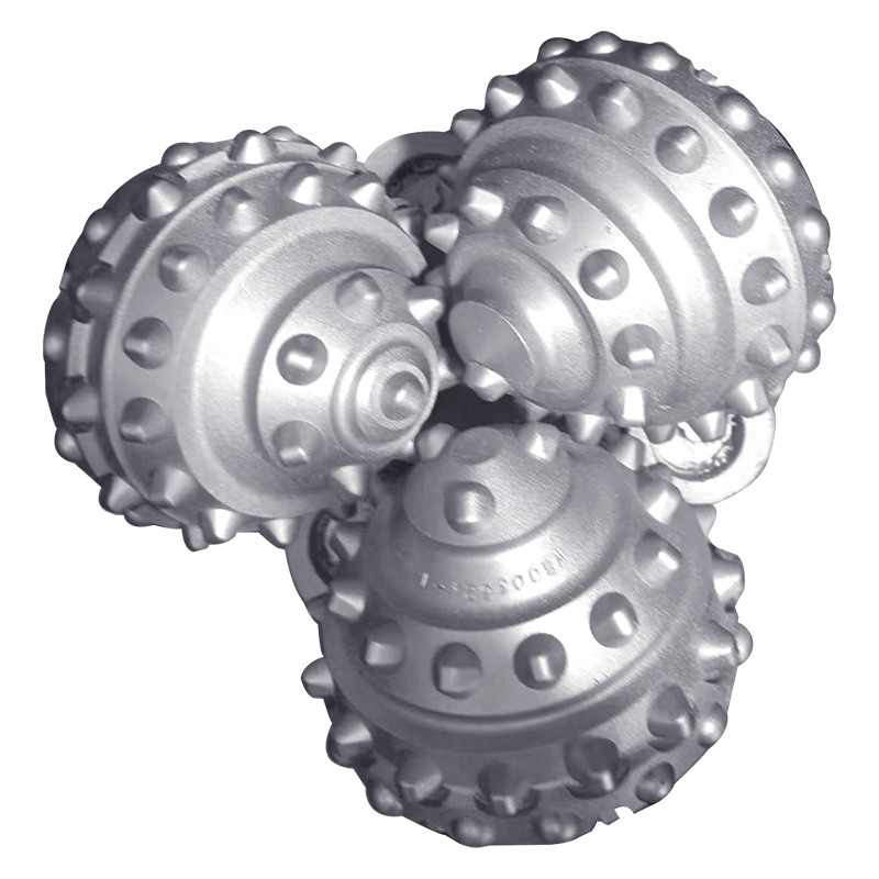 ISO API Standard Rubber Sealed Bearing Tri Cone Drill Bit For Hard Rock Drilling