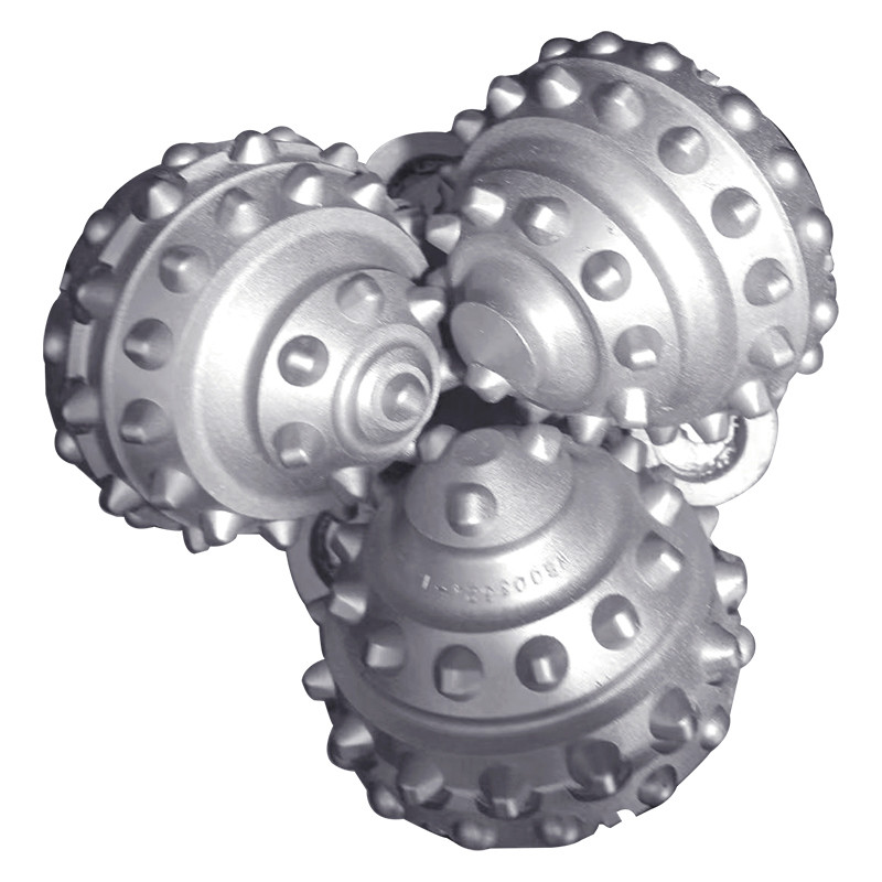 ISO API Standard Rubber Sealed Bearing Tri Cone Drill Bit For Hard Rock Drilling